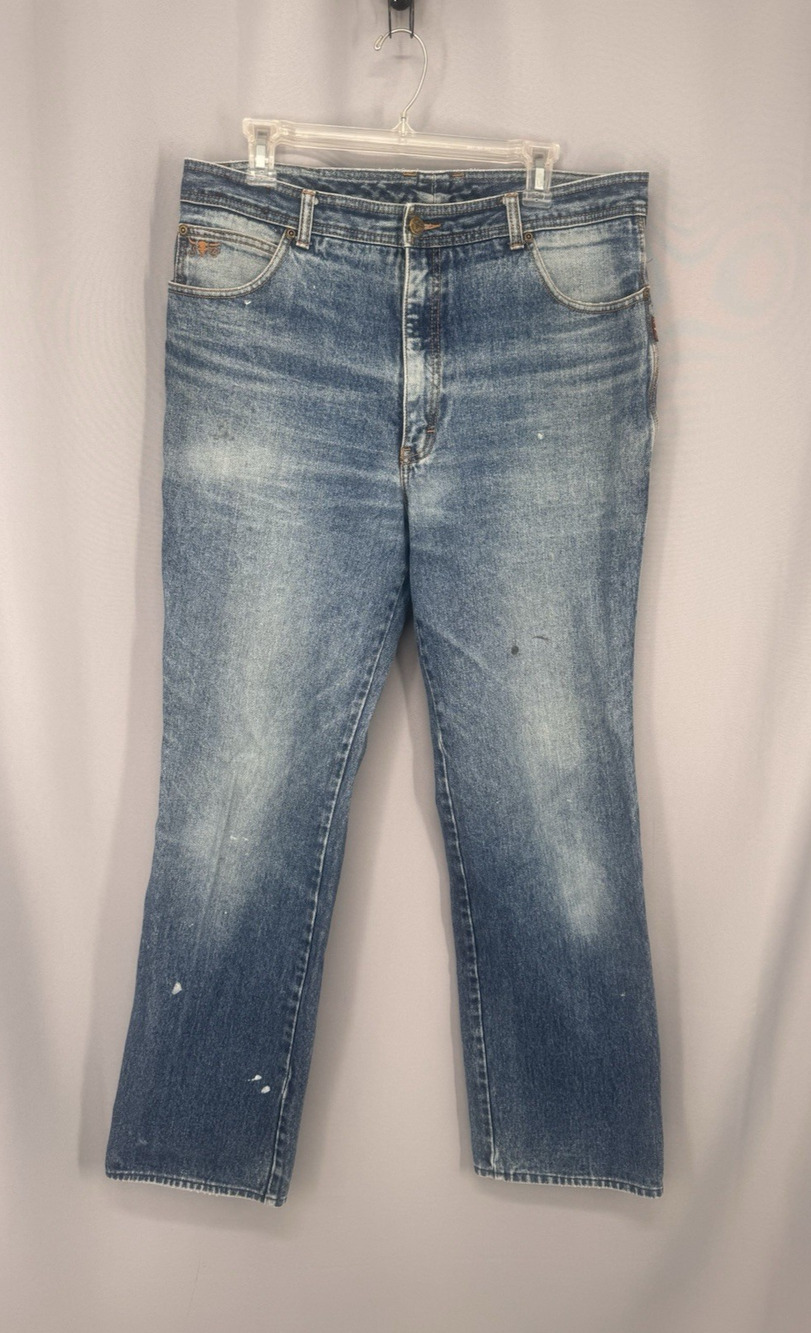 Vtg Sergio Valente Jeans Mens 38x36* Tagged Medium Wash Made in Hong Kong